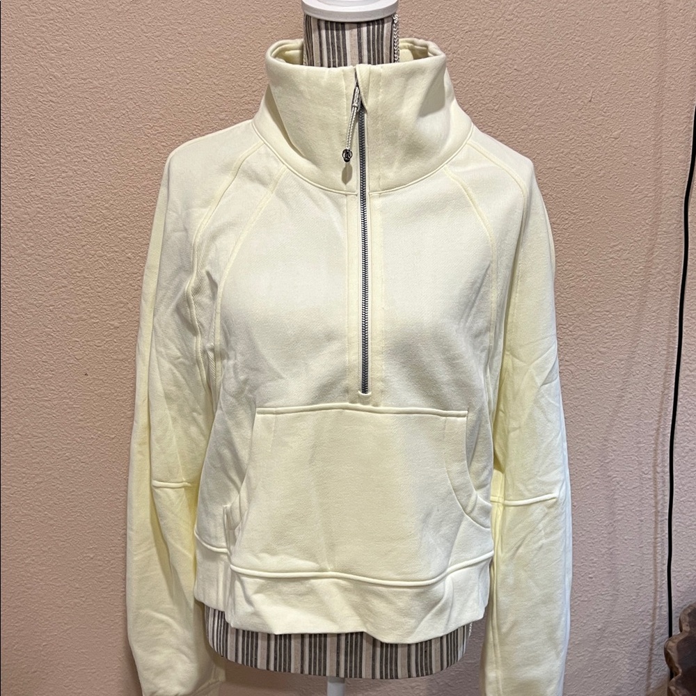 Lululemon Yellow Quarter-Zip Pullover. M/L. EUC